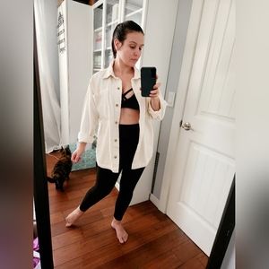 NWOT Celebrity Pink Size S Cream Corduroy Overshirt